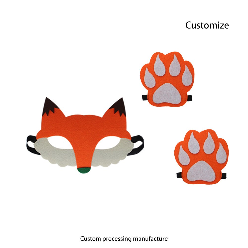 Ư  ũ ǻ  Ƽ ڽ īϹ ũ  ų ũ  ϱ /Special Fox mask and paw costumes girls party cosplay Carnival masque outfits babies New